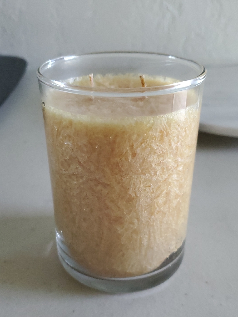 Amber Spice Palm wax Candle 2 cotton wicks Home Interiors NEW 50 Hours burn time